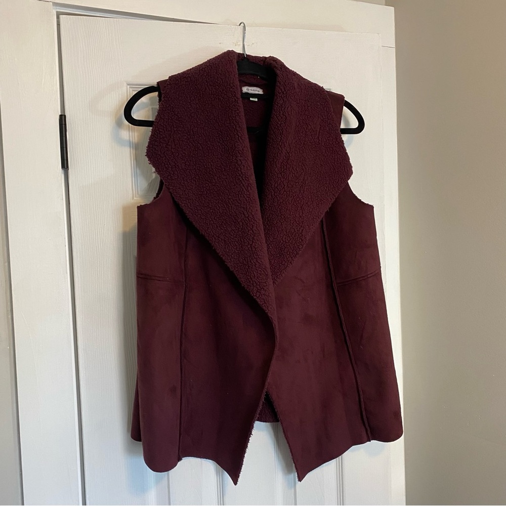 Sleeveless Faux Suede Vest